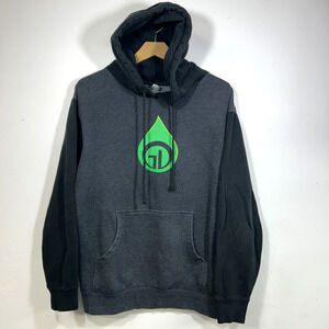 Greendot Cannabis Dispensary Mens MHoodie - Weed, Marijuana - Black Gray